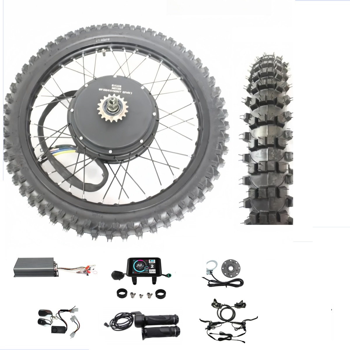 72V 5000W Hub Motor Kit - Kit de conversión de rueda trasera